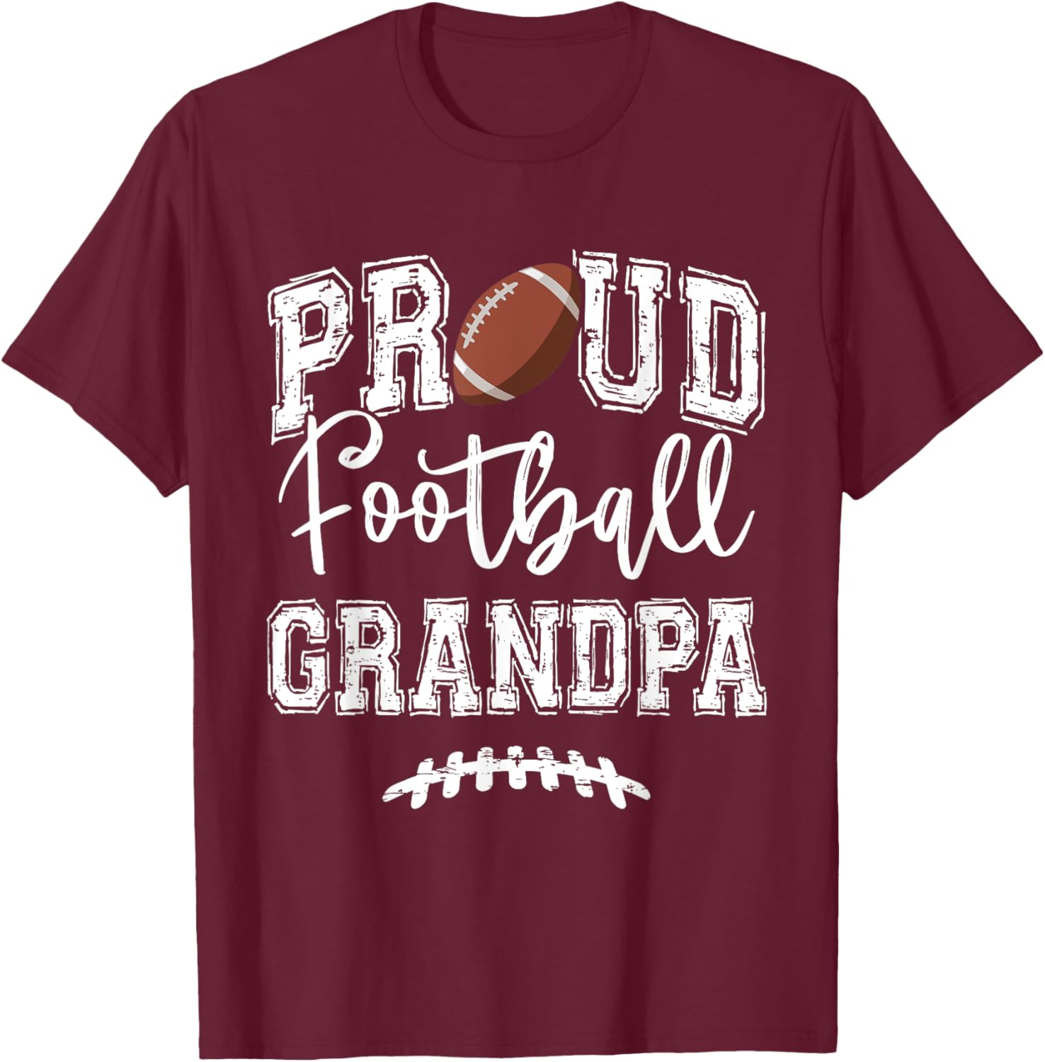 Proud Football Grandpa Funny College That's My Nephew T-Shirt - T-Shirt | Maroon