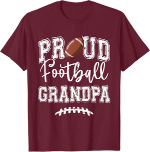 Proud Football Grandpa Funny College That's My Nephew T-Shirt - T-Shirt | Maroon