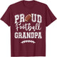 Proud Football Grandpa Funny College That's My Nephew T-Shirt - T-Shirt | Maroon