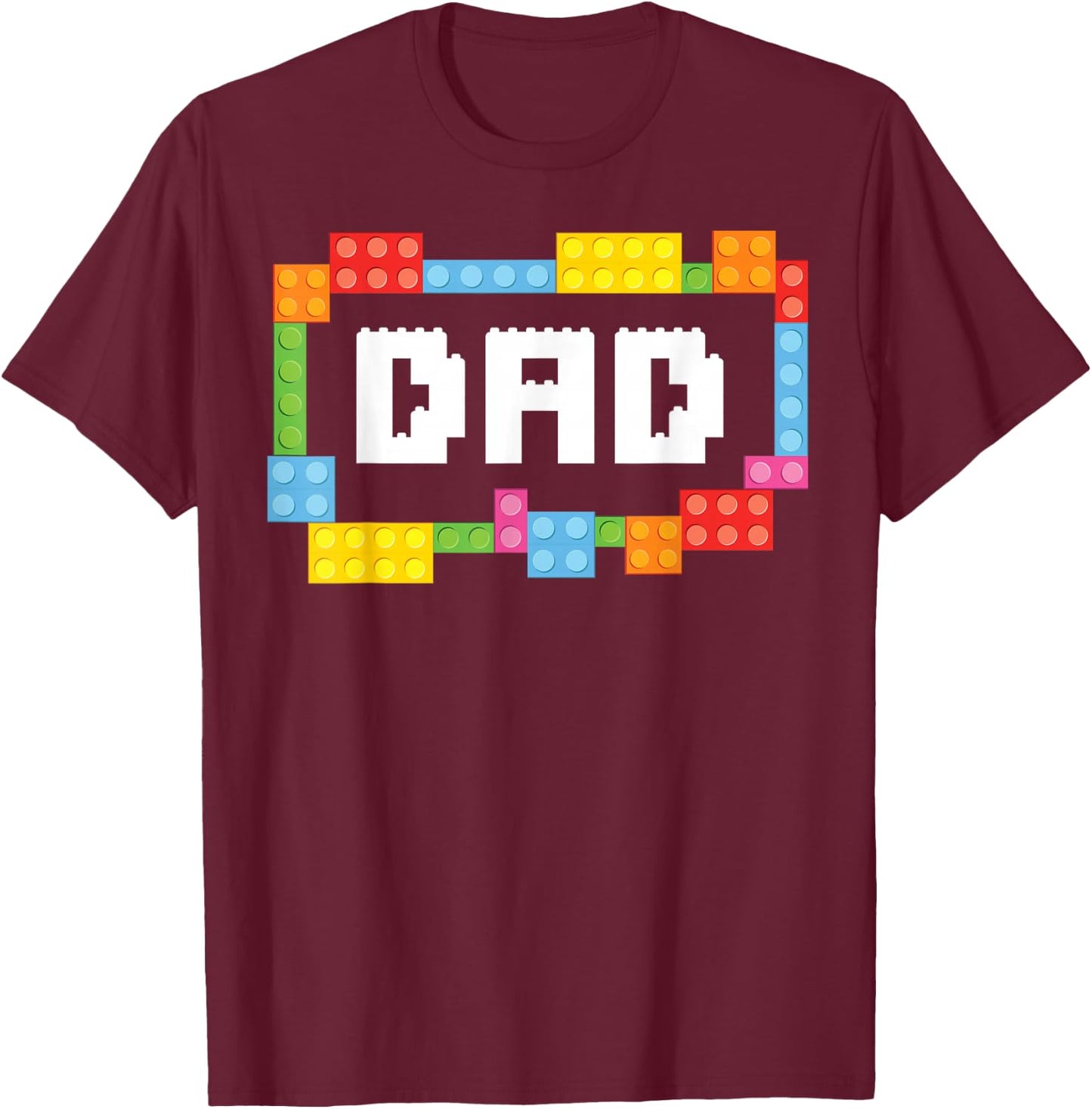 Master builder Dad Bricks Blocks Building Family Set Parents T-Shirt - T-Shirt | Maroon
