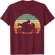 Vintage Biker Motorcycle Shirt Silhouette Retro T-Shirt - T-Shirt | Maroon