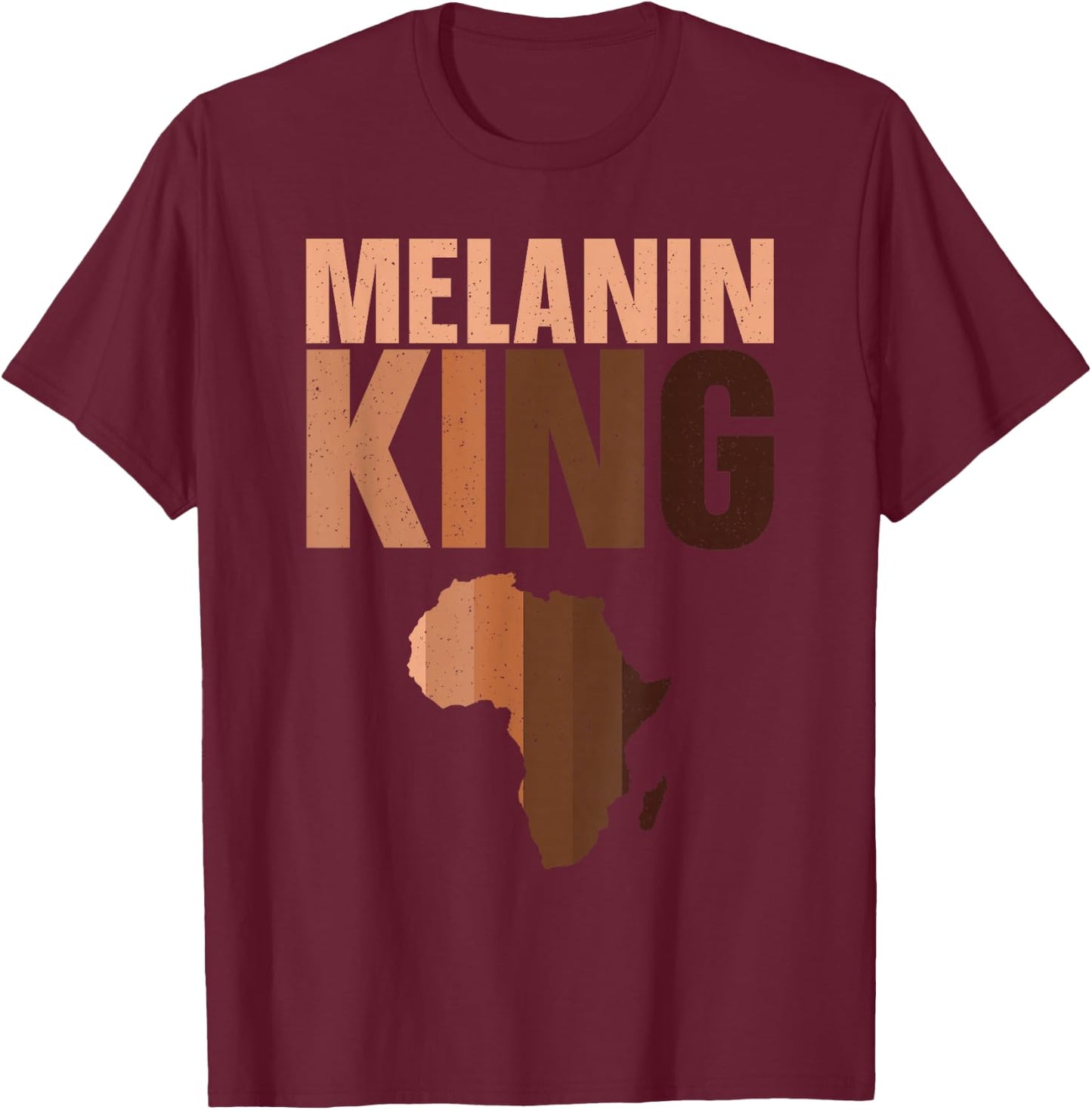 African King Design Boys African Print Melanin King T-Shirt - T-Shirt | Maroon
