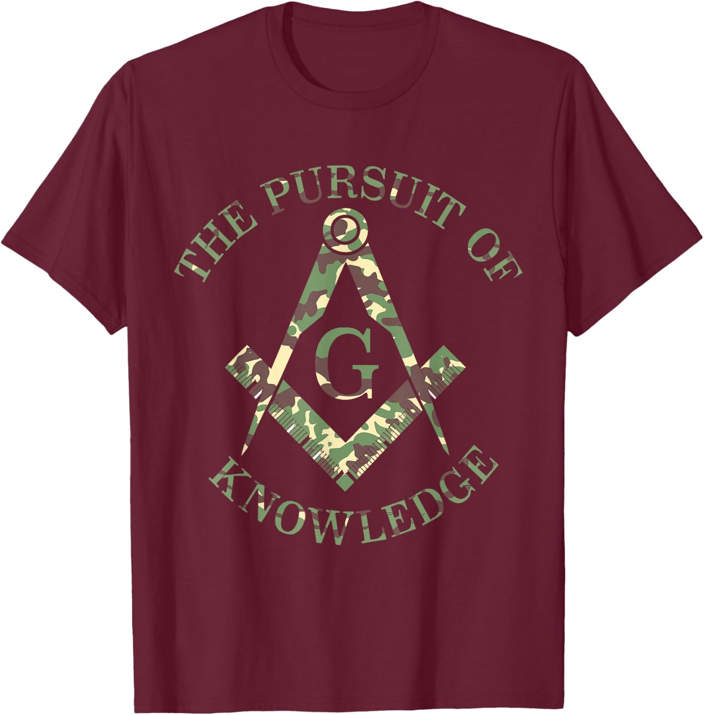 Mason Masonic Camo Freemason T-Shirt - T-Shirt | Maroon