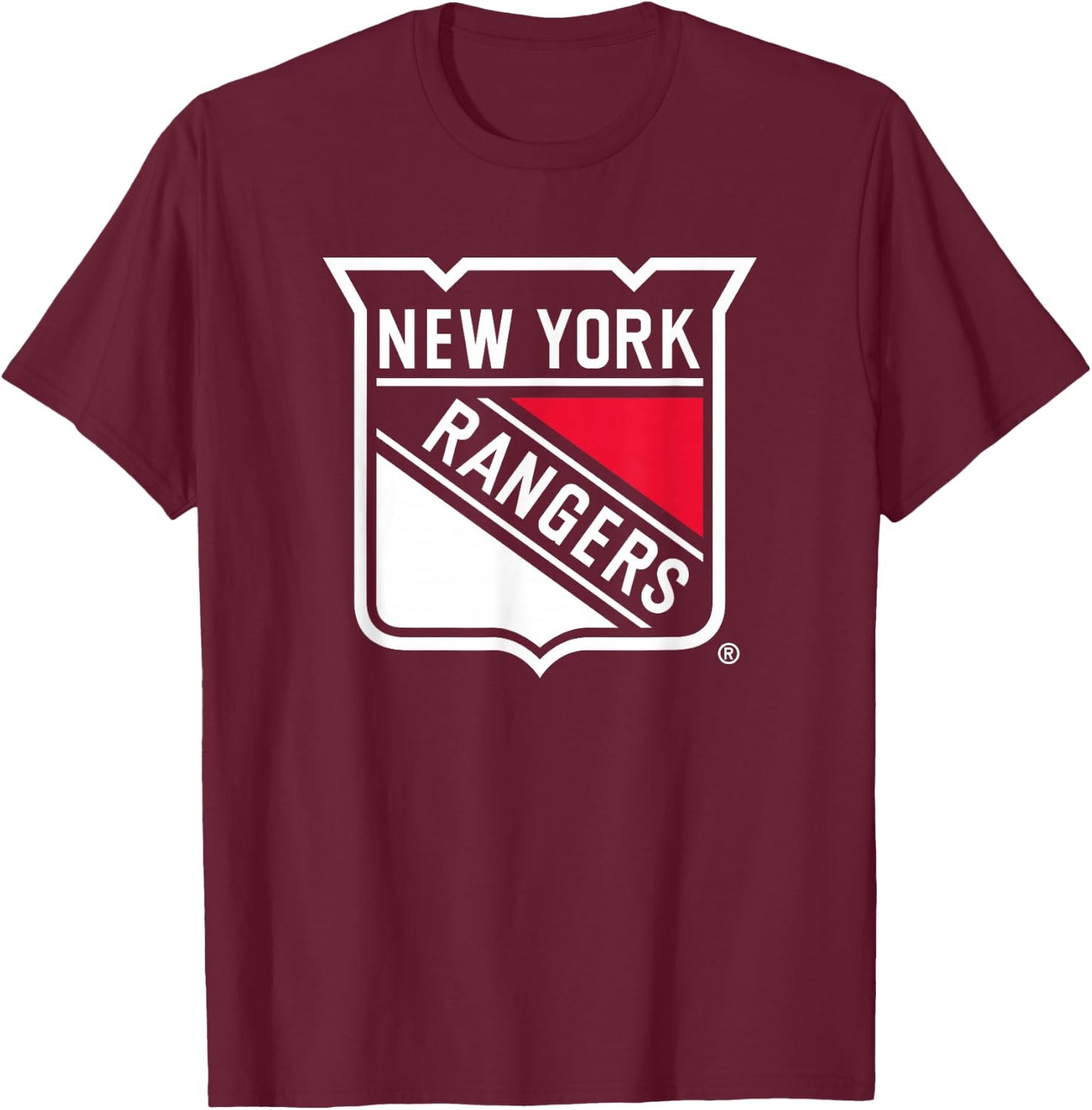 New York Rangers Icon Royal Officially Licensed T-Shirt - T-Shirt | Maroon