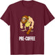 Neanderthal Caveman Coffee T-Shirt - T-Shirt | Maroon