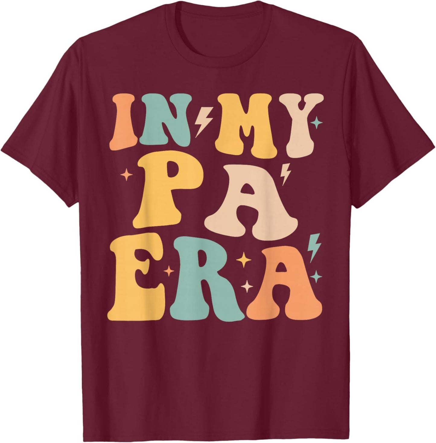 Retro Groovy In My Pa Era Father's Day T-Shirt - T-Shirt | Maroon
