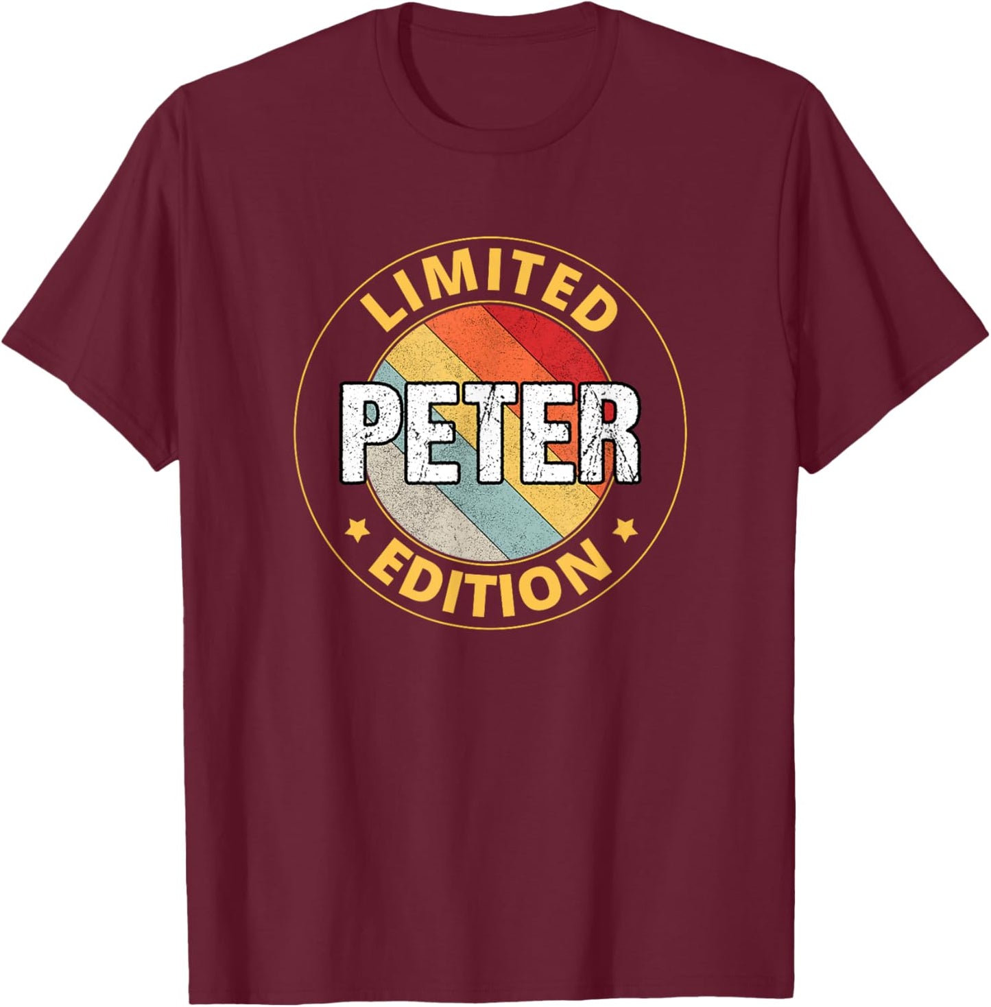 Peter Name T-Shirt - T-Shirt | Maroon