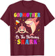 Godmother Of The Shark Birthday Family Birthday Goddaughter T-Shirt - T-Shirt | Maroon