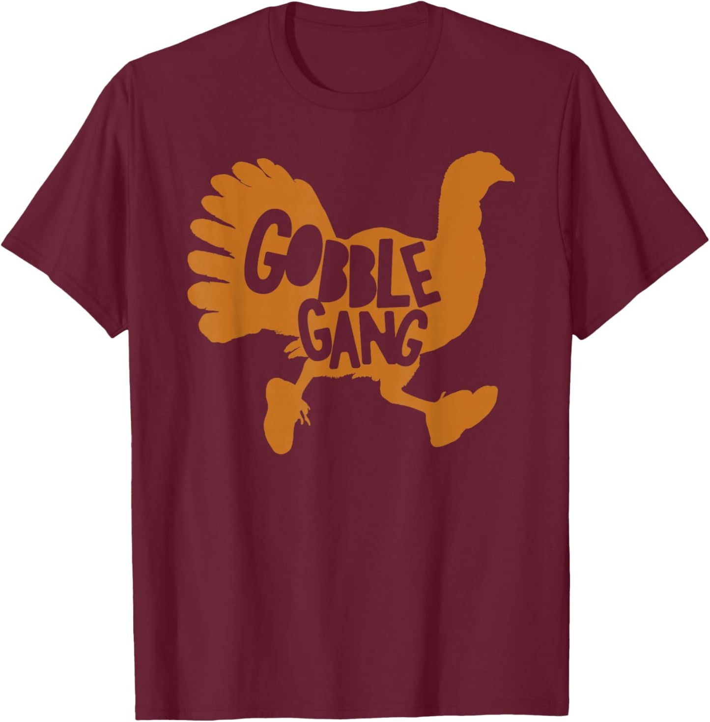Thanksgiving Turkey Trot Run Matching Clothing Co Gobble Gang Thanksgiving Turkey Trot 5K Run T-Shirt - T-Shirt | Maroon