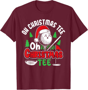 Oh Christmas Oh Christmas Golf Player Golfer Funny T-Shirt - T-Shirt | Maroon