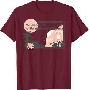 Retro City Moon The Rise Fall Of Sanctuary Space T-Shirt - T-Shirt | Maroon