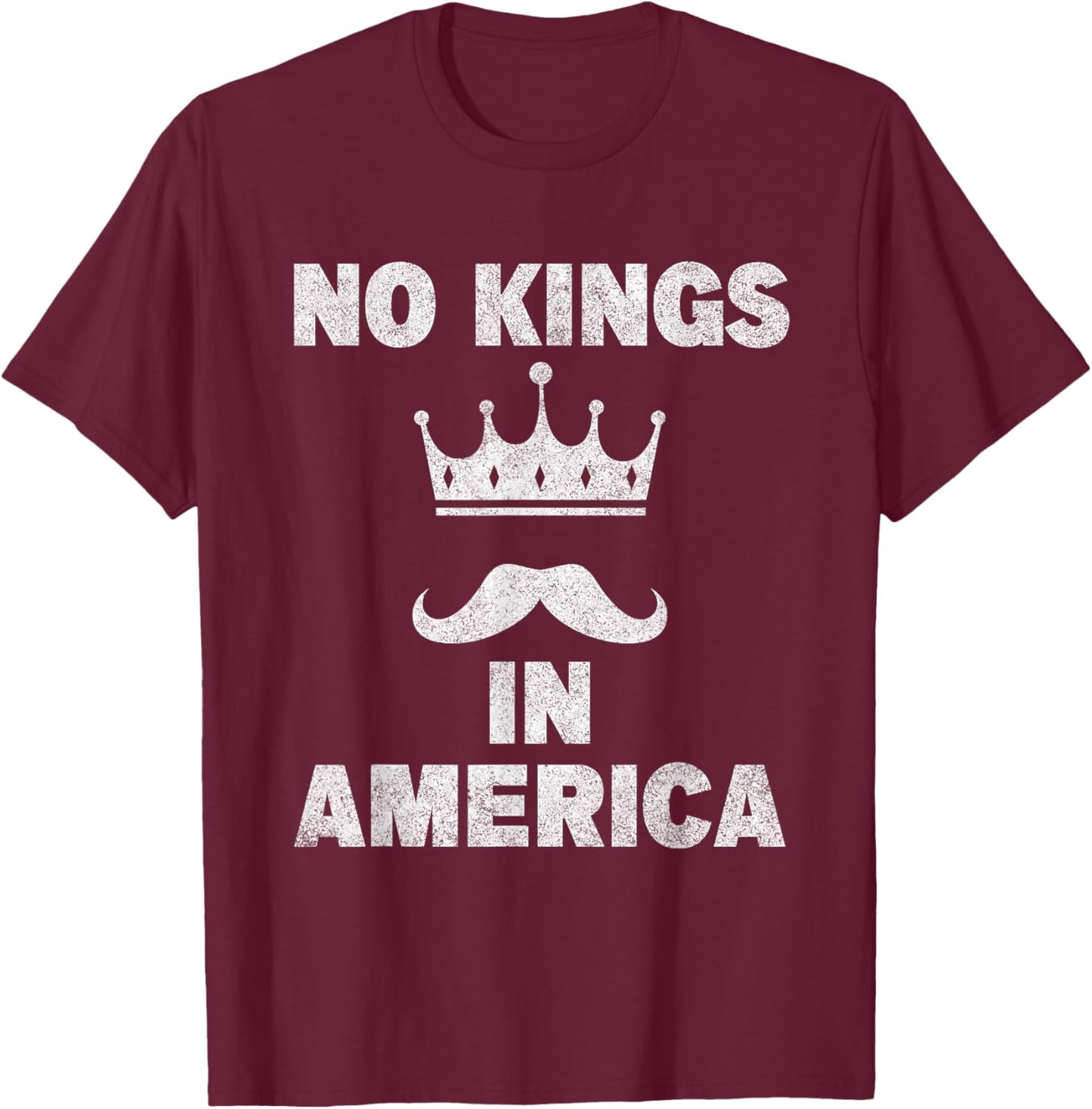 No Kings in America Supreme Court Protest T-Shirt - T-Shirt | Maroon