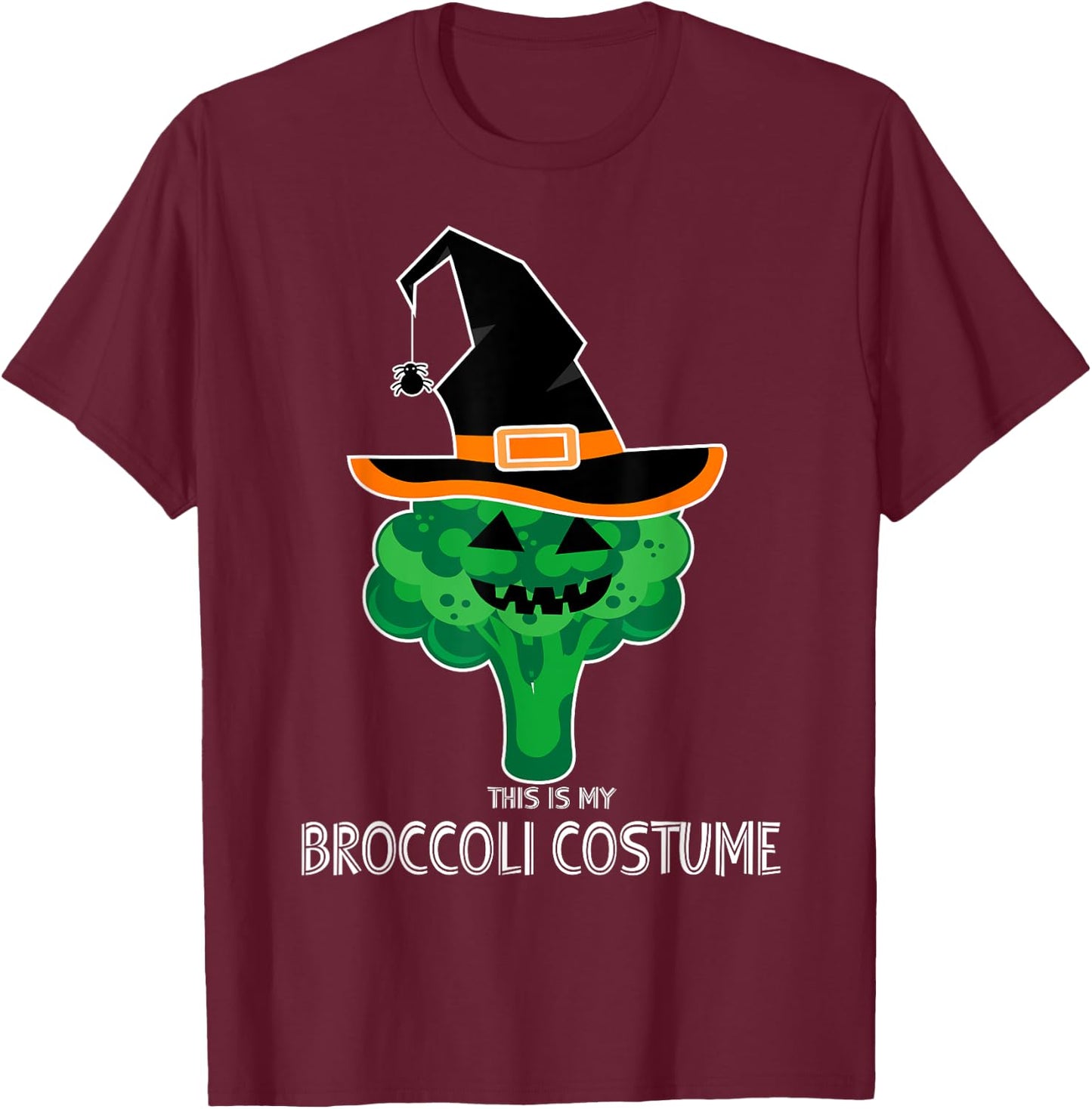 My Witch Broccoli Costume Easy Vegetable Halloween Gifts T-Shirt - T-Shirt | Maroon