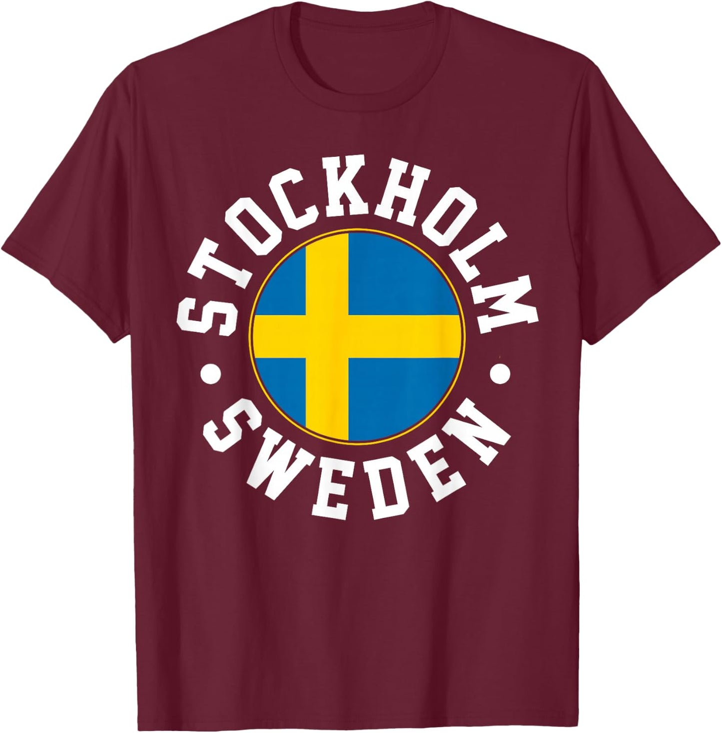 Stockholm Sweden T-Shirt - T-Shirt | Maroon