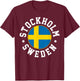 Stockholm Sweden T-Shirt - T-Shirt | Maroon