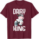 Dairy King Farmer T-Shirt - T-Shirt | Maroon
