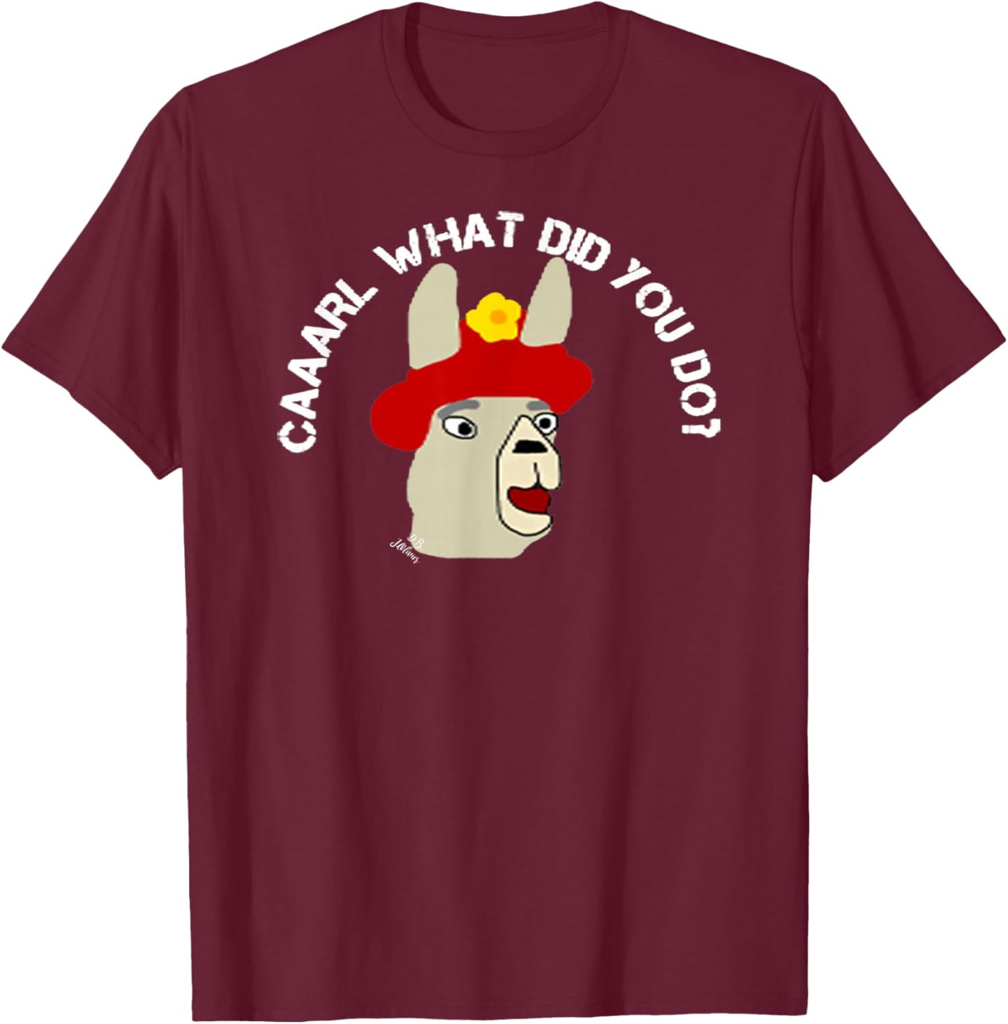 Lamas mit Hütts Karl was du dan? Funny Lama T-Shirt - T-Shirt | Maroon