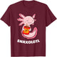Cute Axolotl Lover Snaxolotl Kawaii Axolotl Food Sweets T-Shirt - T-Shirt | Maroon