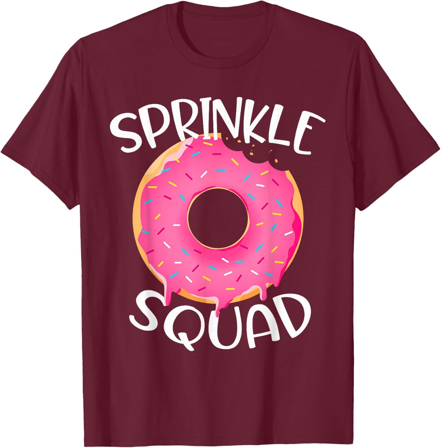 Sprinkle Squad Donut Funny Donut Lover Birthday Gifts T-Shirt - T-Shirt | Maroon