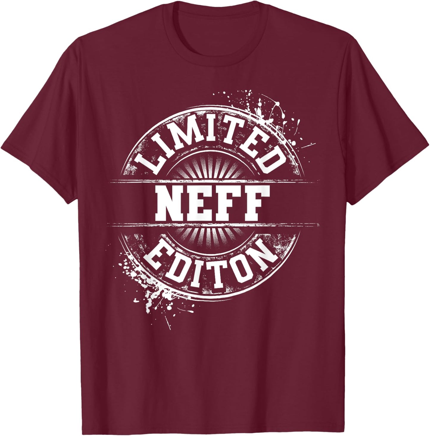 NEFF Funny Surname Family Tree Birthday Reunion Gift T-Shirt - T-Shirt | Maroon