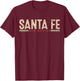 Santa Fe New Mexico Retro Vintage Gift T-Shirt - T-Shirt | Maroon
