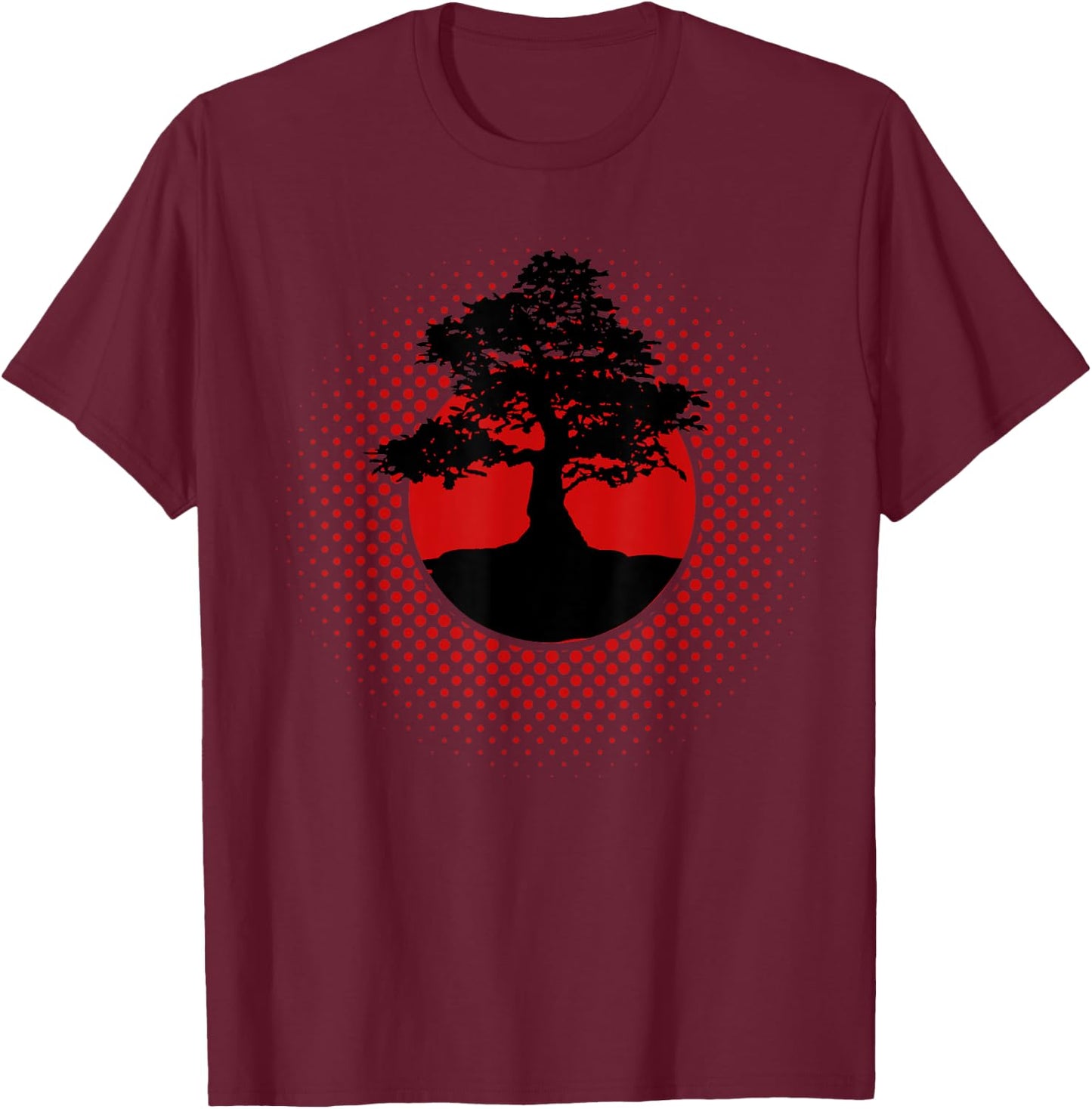 Bonsai Tree Japanese Zen Master Gift T-Shirt - T-Shirt | Maroon