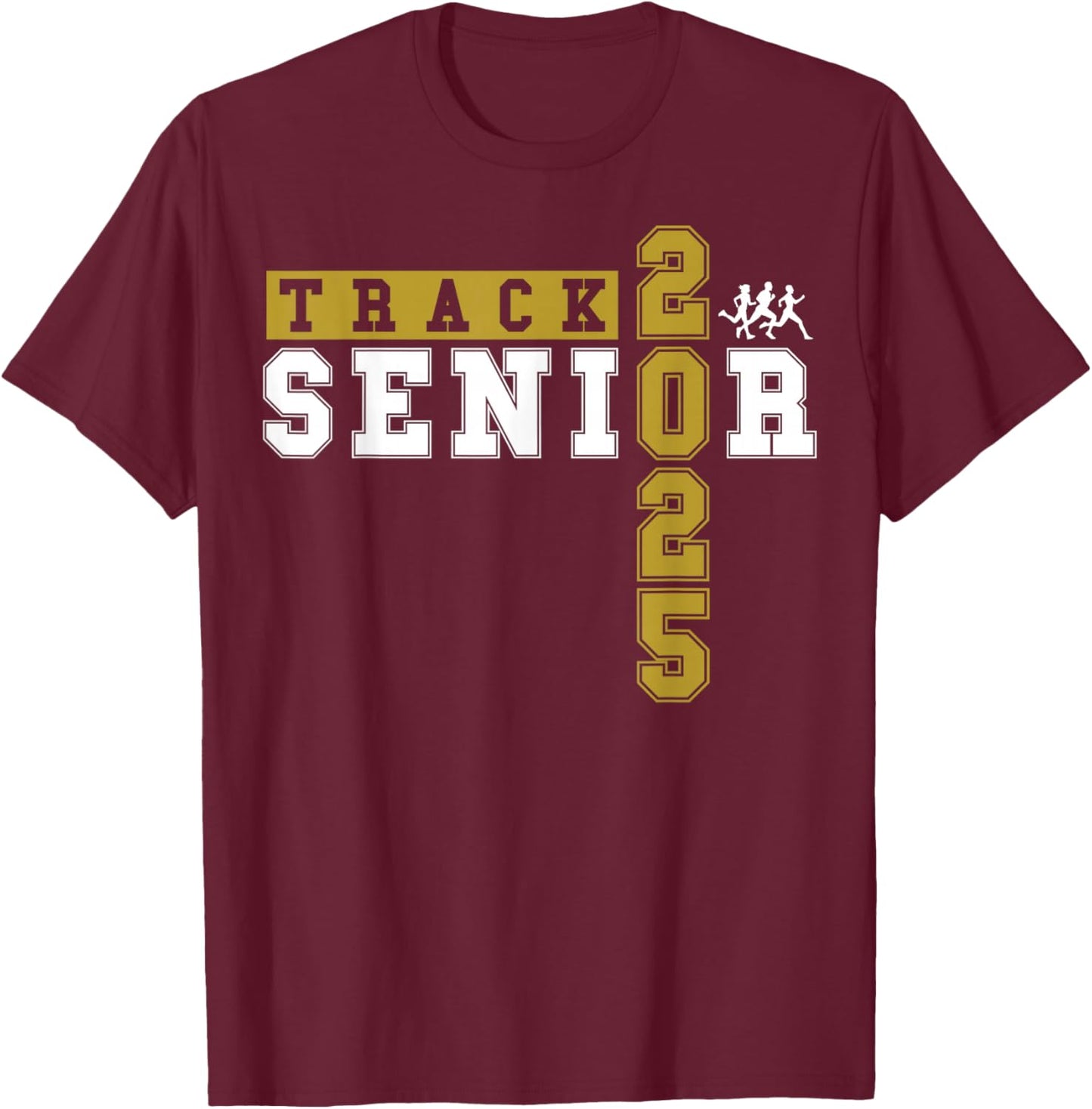 Track Senior Night Track Senior 2025 Graduation 14 T-Shirt - T-Shirt | Maroon