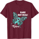 FPIES - Rare But Real | FPIES/Food Allergy Awareness T-Shirt - T-Shirt | Maroon