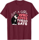 Just A Girl Who Loves Tuxedo Cats Funny Bicolor Cats Pajamas T-Shirt - T-Shirt | Maroon