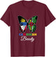 Antigua and Dominica Mix Half Antiguan Dominica Roots T-Shirt - T-Shirt | Maroon