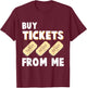 Raffle Tickets Salesman Tombula Event Humor T-Shirt - T-Shirt | Maroon