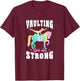 Tie Dye Vaulting Girls Are Strong Riding Equestrian Horse T-Shirt - T-Shirt | Maroon