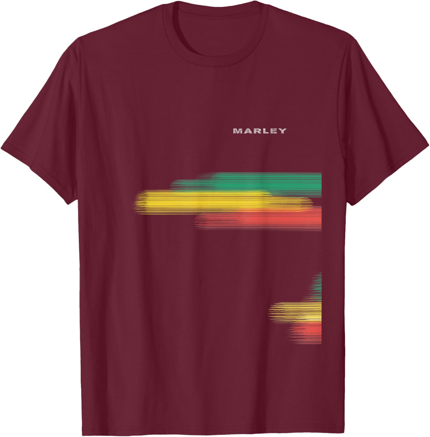 Marley Official Rasta Splatter T-Shirt - T-Shirt | Maroon
