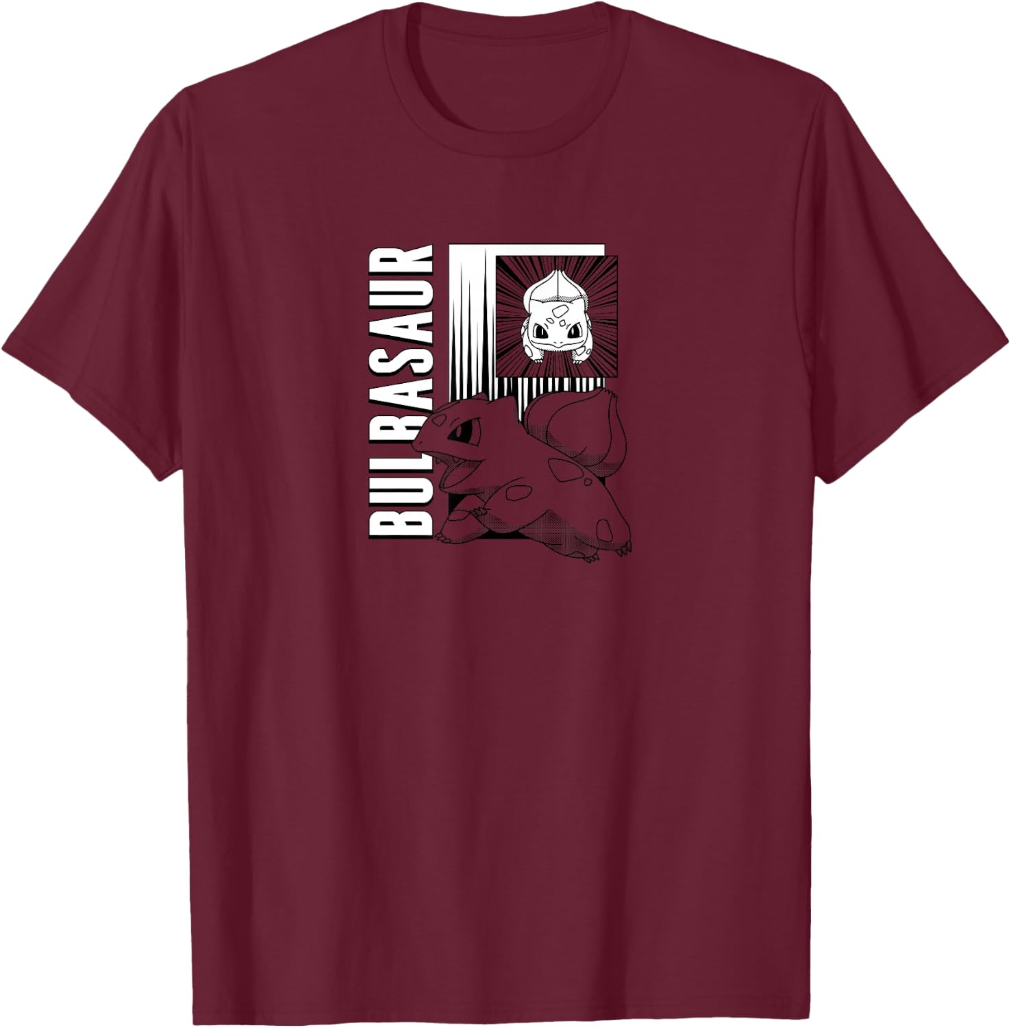 Pokémon - Bulbasaur T-Shirt - T-Shirt | Maroon