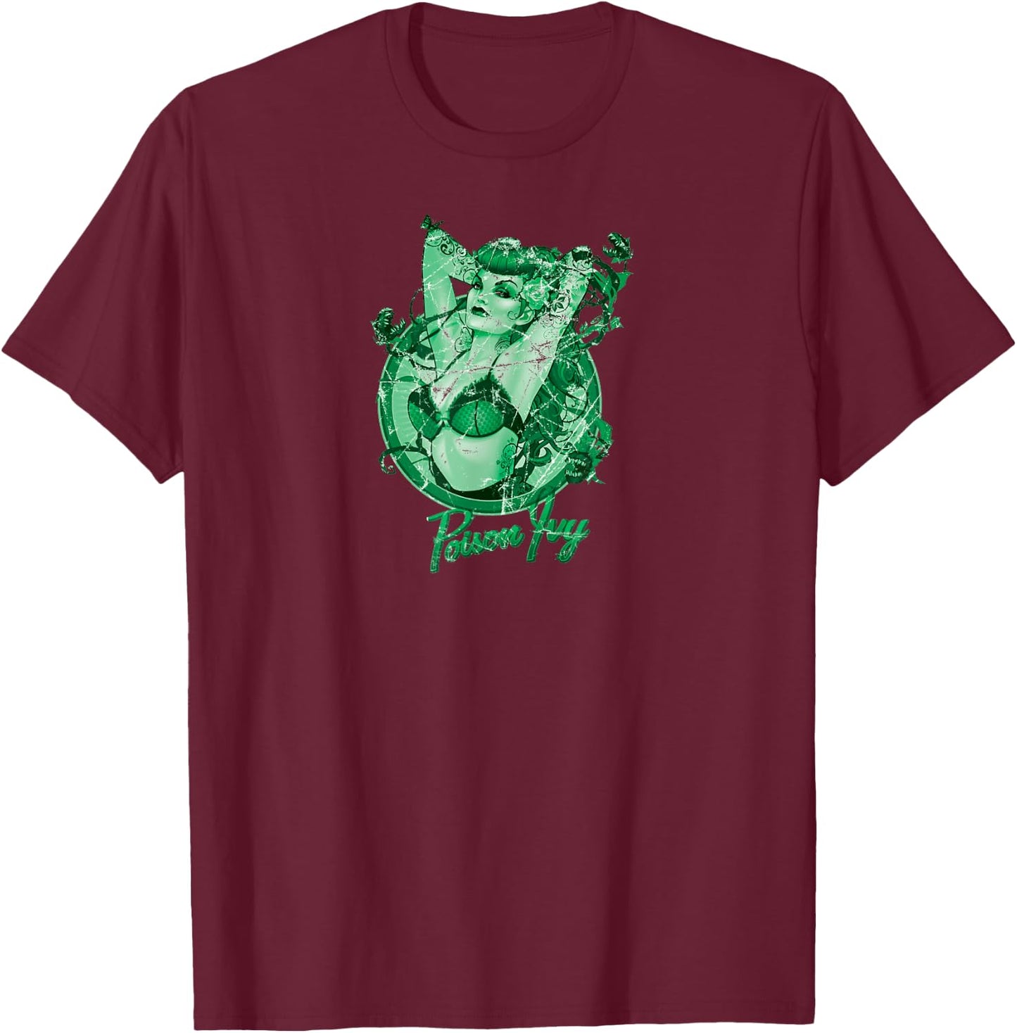 DC Bombshells Poison Ivy Character T-Shirt - T-Shirt | Maroon