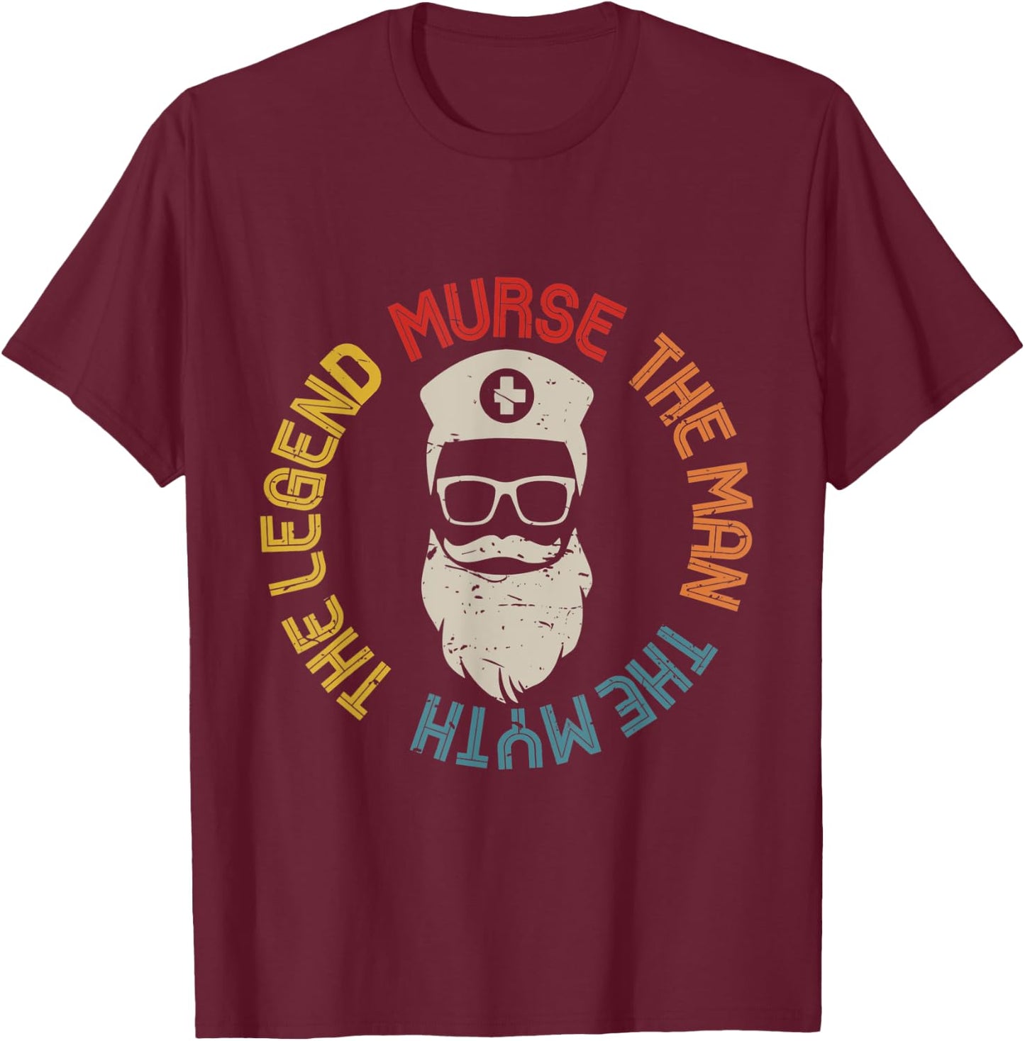 Male Nurse shirt funny Murse RN LPN CNA T-Shirt - T-Shirt | Maroon
