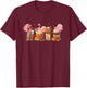 Fall Coffee Pumpkin Spice Latte Iced Autumn Flamingo T-Shirt - T-Shirt | Maroon