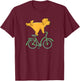 Dog on a Bike Golden Retriever Cycling Bicycle Lover T-Shirt - T-Shirt | Maroon