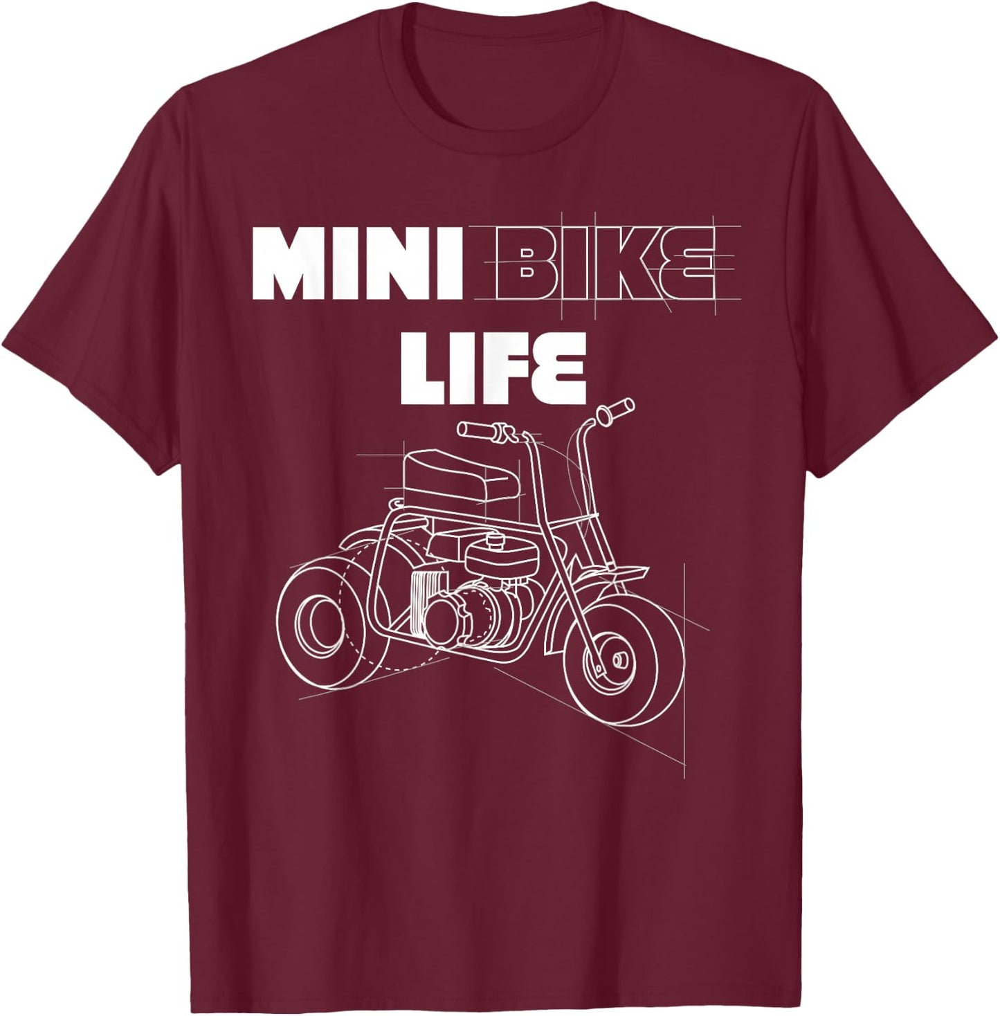 Minibike Mini Motorbike Funny Pocket Bike T-Shirt - T-Shirt | Maroon