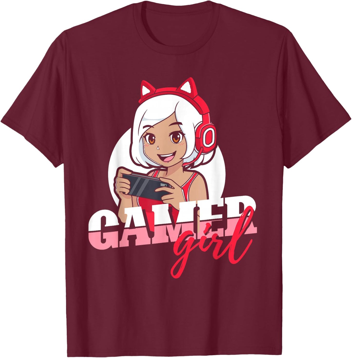 Gamer Girl Gaming T-Shirt - T-Shirt | Maroon