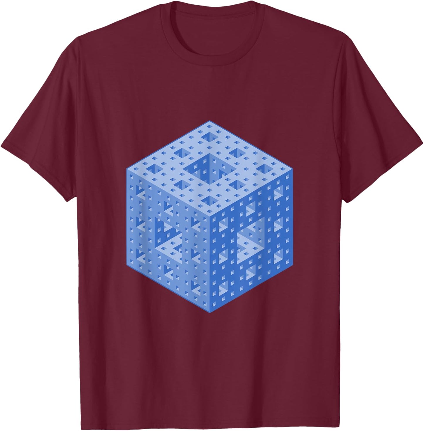 Menger Sponge Math Professor Teacher Mathematics Gift T-Shirt - T-Shirt | Maroon