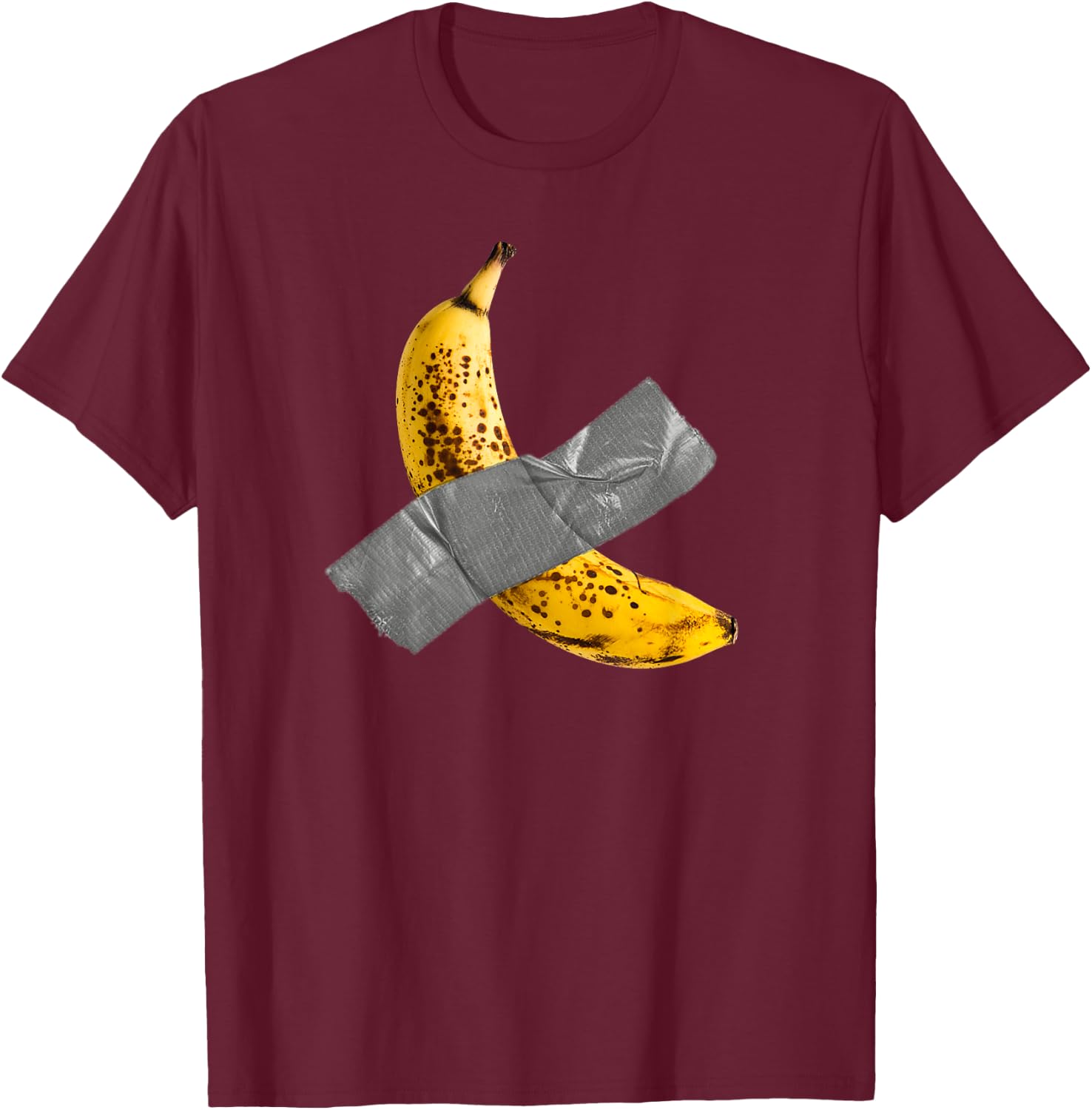 Duct-Tape Banana Hungry Artist $120,000 Duck-Tape Banana Art T-Shirt - T-Shirt | Maroon