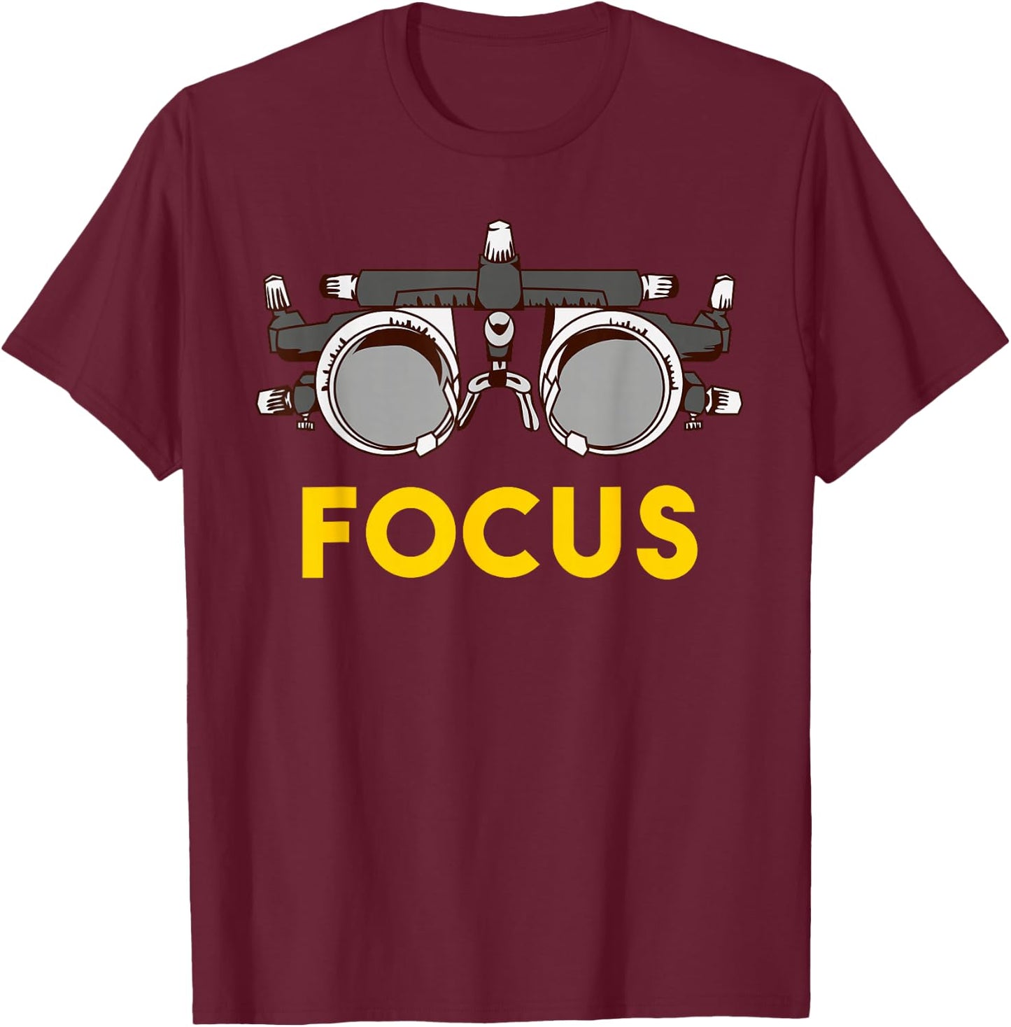 Born to Be an Optometrist | Phoropter Gift Funny Eye Oculist T-Shirt - T-Shirt | Maroon