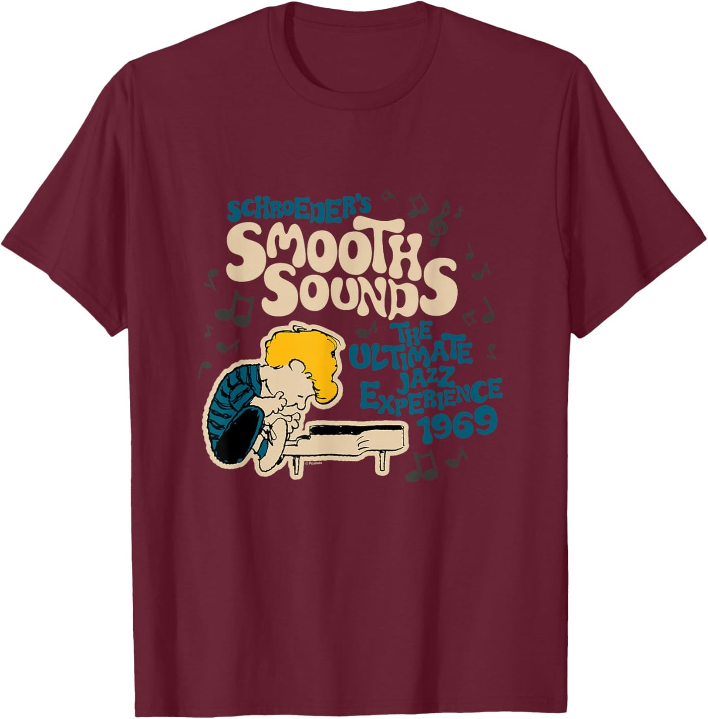 Peanuts - Schroeder Rock Fest T-Shirt - T-Shirt | Maroon