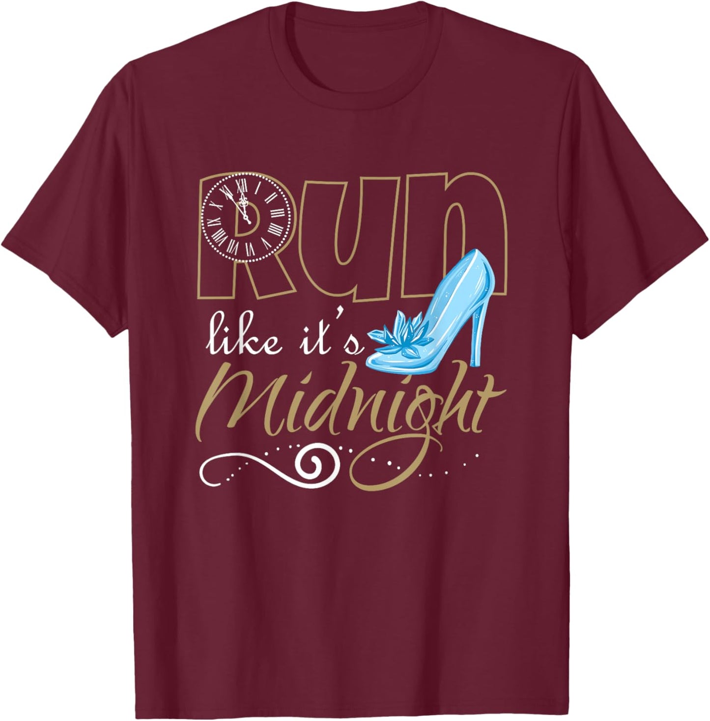 Running Funny Run Like It's Midnight T-Shirt - T-Shirt | Maroon