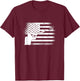 Patriotic Ton Shooter Clay Pigeon Shooting USA Flag T-Shirt - T-Shirt | Maroon