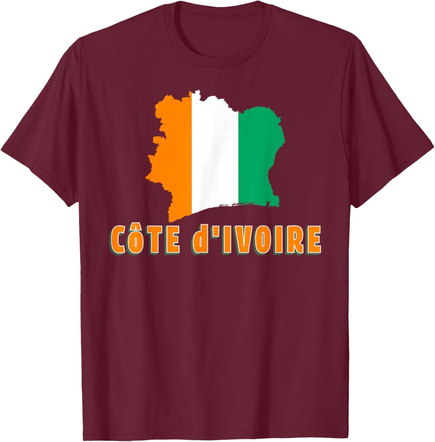 Ivory Coast Flag , Women, Kids T-Shirt - T-Shirt | Maroon