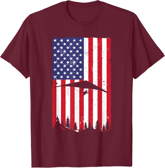 Cool Hang Glider Art Women Hang Gliding Lover T-Shirt - T-Shirt | Maroon