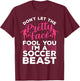 Funny Soccer Art Girls Soccer Player Soccer Lover T-Shirt - T-Shirt | Maroon