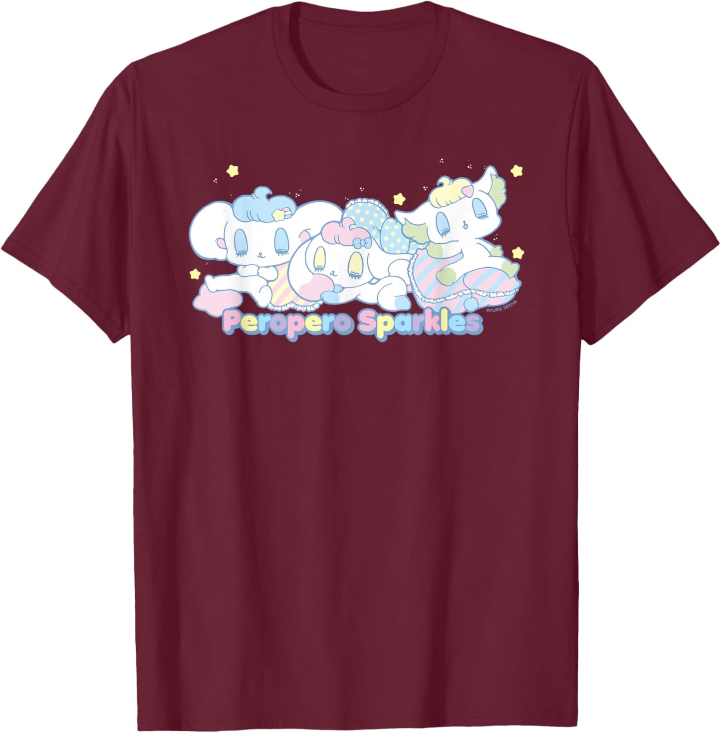 PeroPero Sparkles Manga Rue Love Hearts Valentines Kawaii T-Shirt - T-Shirt | Maroon